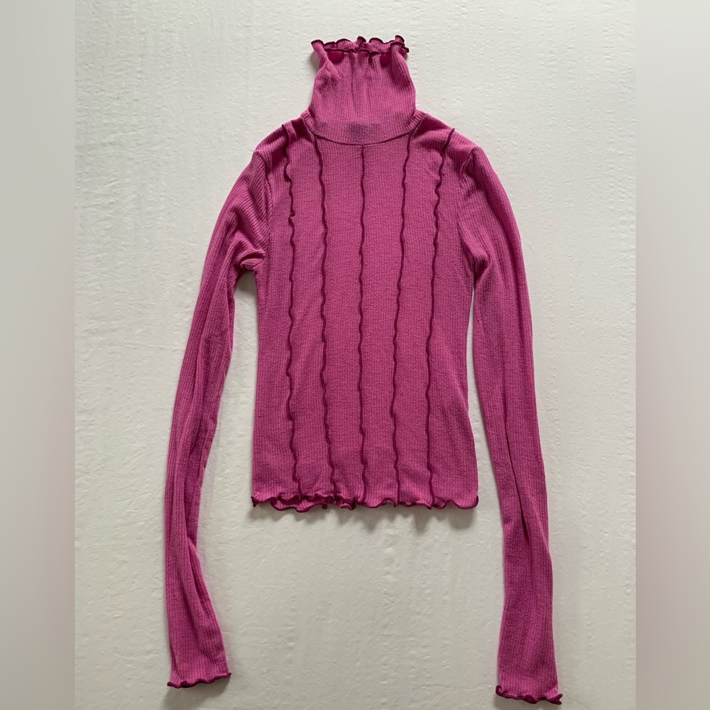 Pink Urban Outfitters Lightweight Turtleneck